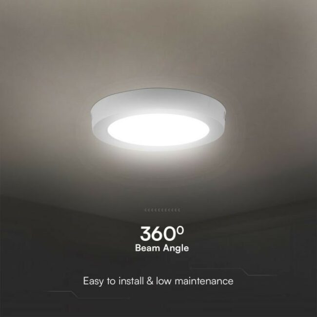 V-TAC 12W LED nadgradni panel Samsung čip - okrugli 167,4x30,7mm 4000K - 5 godina garancije 78741 - Slika 3