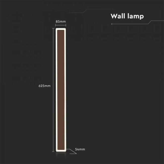 V-TAC  Zidna LED lampa  17W 3000K - IP65 corten kućište 6828 - Slika 5