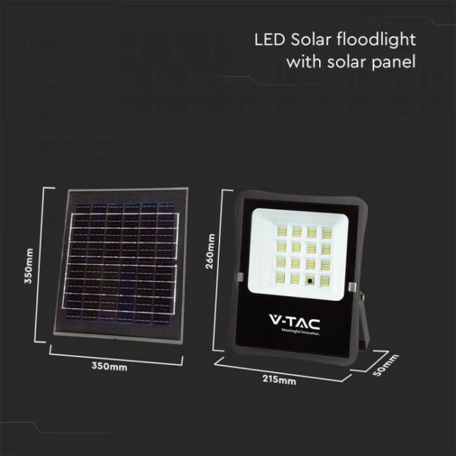 V-TAC 15W LED solarni reflektor s daljinskim upavljačem 6400K 6968 - Slika 4