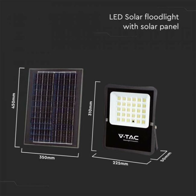 V-TAC 20W LED solarni reflektor s daljinskim upavljačem 4000K 6971 - Slika 5