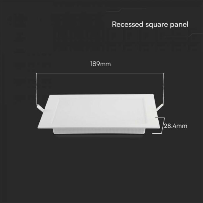 V-TAC 12W LED ugradbeni panel Samsung čip - četvrtasti 170,8x170,8x28,4mm 4000K - 5 godina garancije 104841 - Slika 2