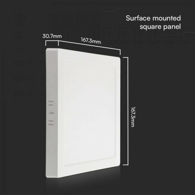 V-TAC 18W LED nadgradni panel Samsung čip - četvrtasti 214x214x31mm 4000K - 5 godina garancije 104991 - Slika 5