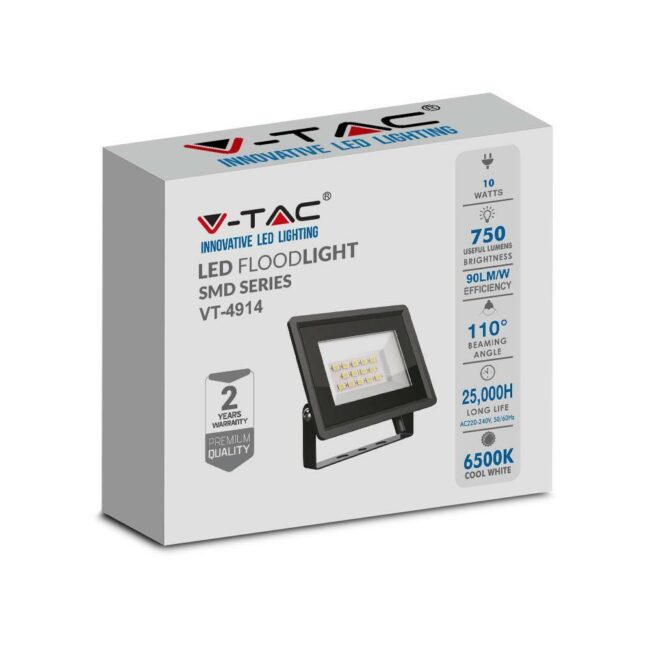 V-TAC 20W LED reflektor SMD 6400K, IP65, crni, 1+1 GRATIS, SET 2 KOM E6739 - Slika 4