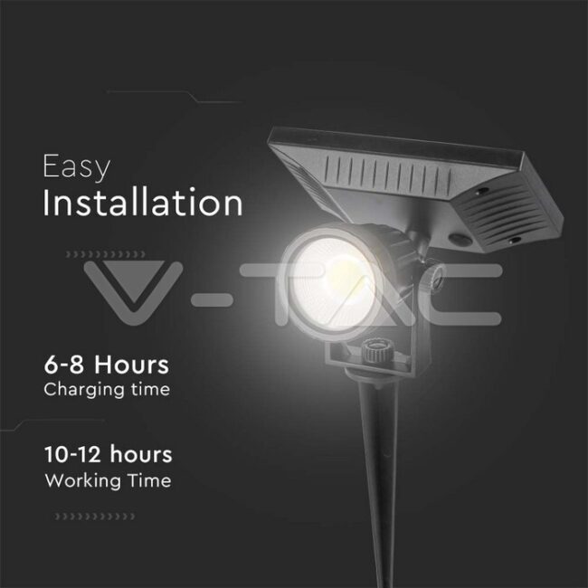 V-TAC 2W LED solarno svjetlo sa šiljkom 4000K IP65 6661 - Slika 4