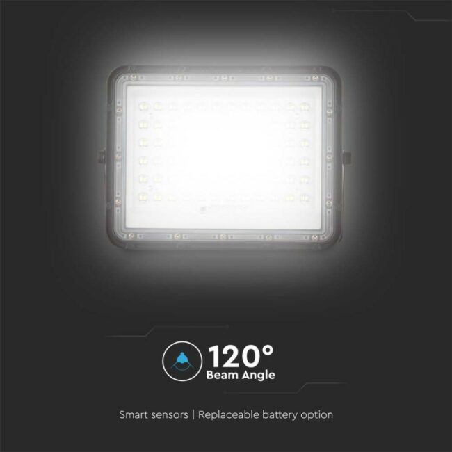 V-TAC 30W LED solarni reflektor s daljinskim upavljačem i zamjenjiivom baterijom 4000K kabel 3m, crno kućište 7830 - Slika 4