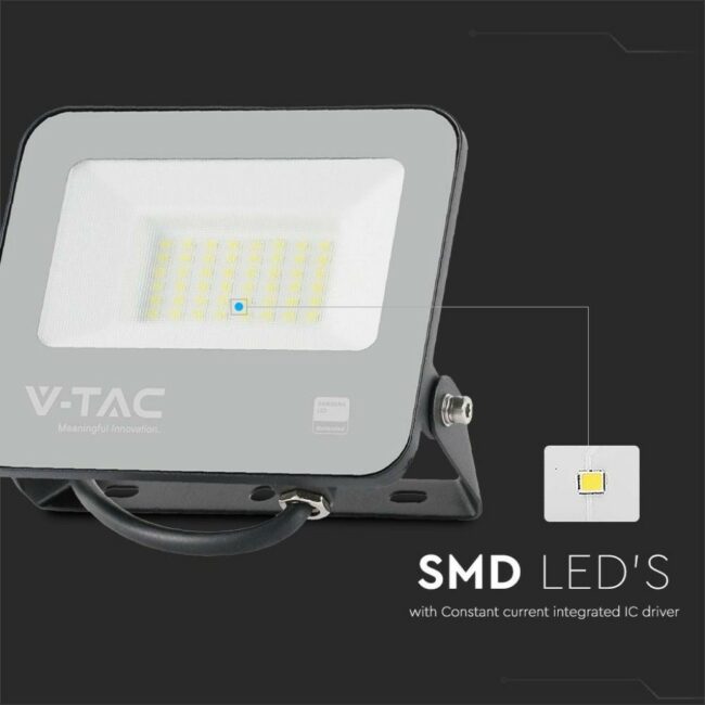 V-TAC 30W PRO LED reflektor SMD čip Samsung 185LM/m 4000K crno kućište 9255 - Slika 5