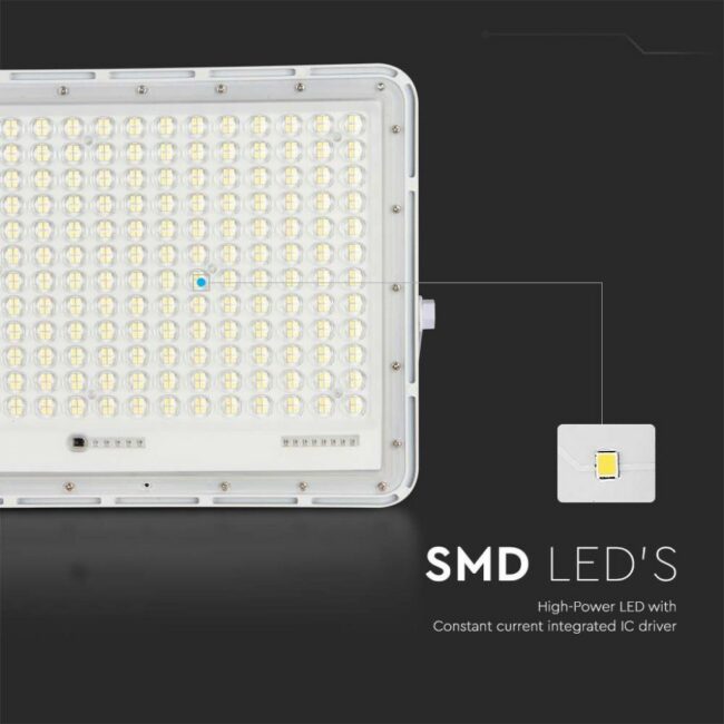 V-TAC 30W LED solarni reflektor s daljinskim upravljačem i zamjenjiivom baterijom 6400K kabel 3m, bijelo kućište 7847 - Slika 5