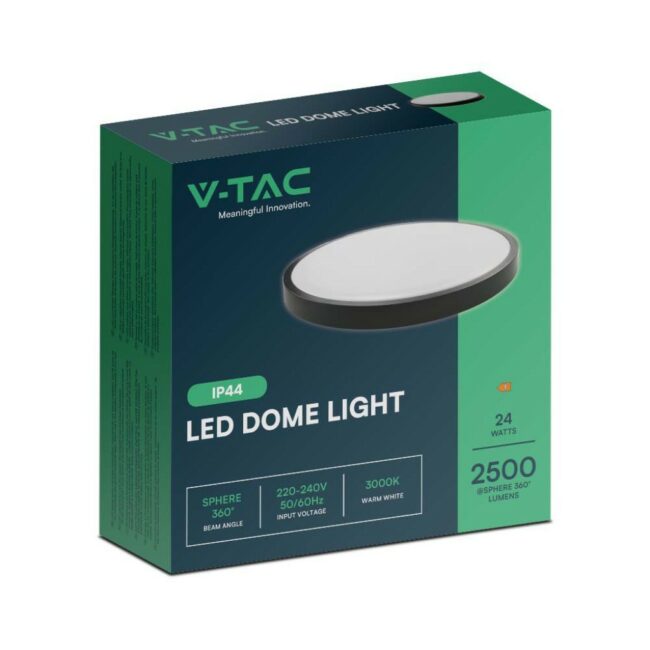 V-TAC 24W LED plafonjera s crnim rubom okrugla  4000K IP44  76371 - Slika 3