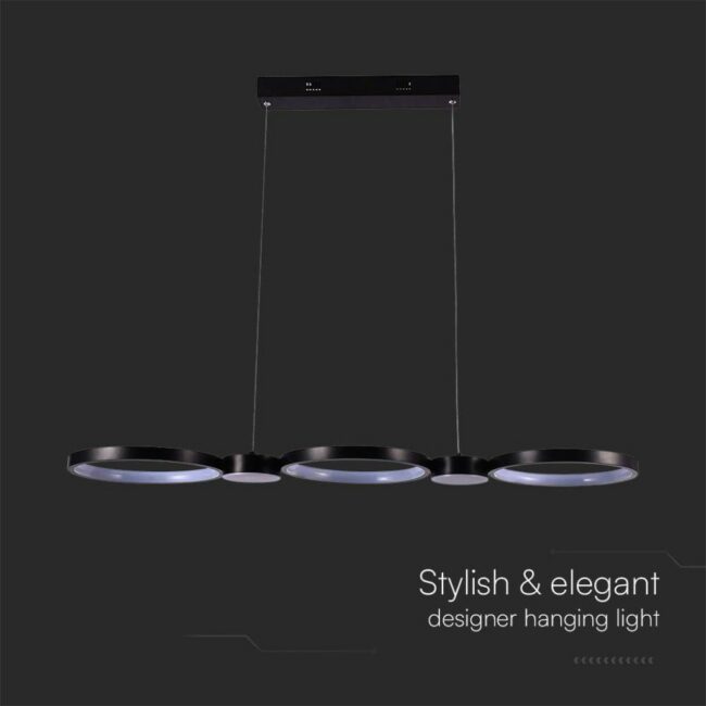 V-TAC 38W LED dizajnerska viseća svjetiljka crna 3000K 10044 - Slika 3