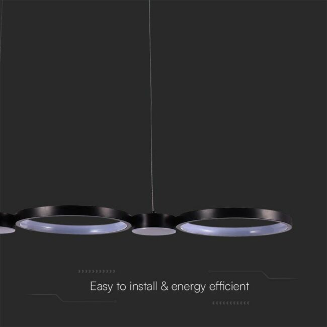 V-TAC 38W LED dizajnerska viseća svjetiljka crna 3000K 10044 - Slika 4