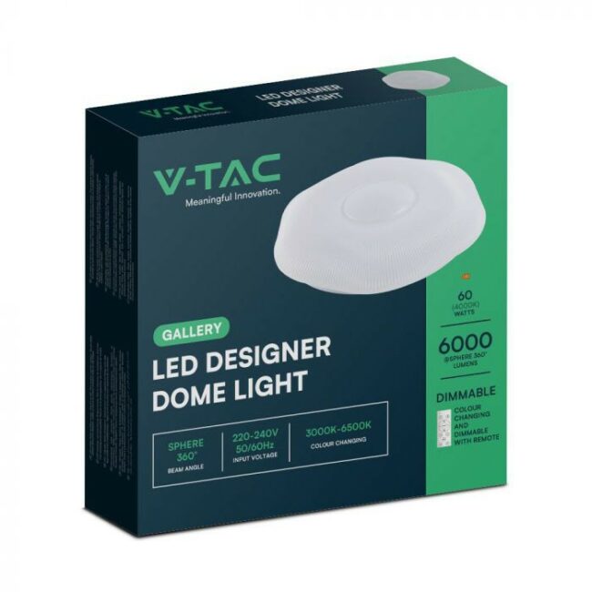 V-TAC 30W - 60W - 30W SMD LED plafonjera na daljinsko upravljanje - Cvijet Bijela - 3000-6500K 23588 - Slika 5