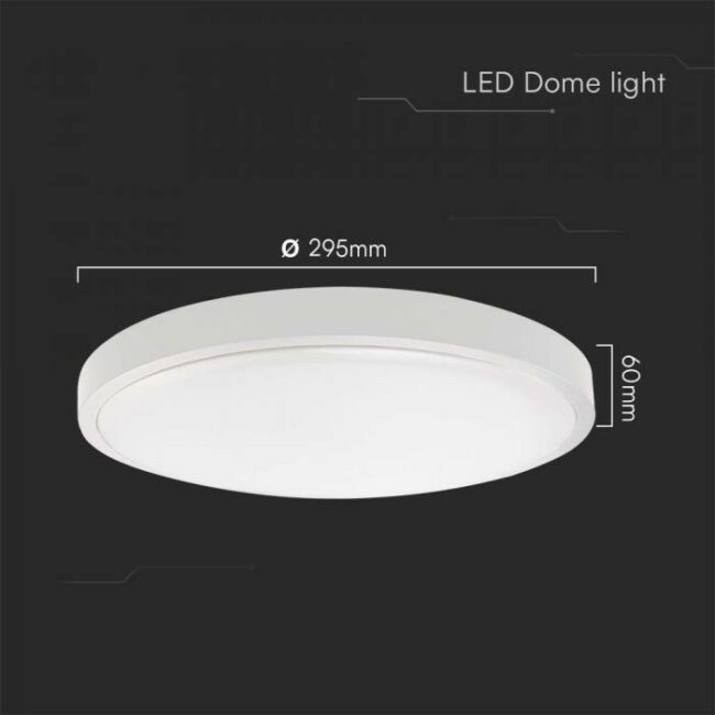 V-TAC 24W Samsung LED plafonjera s bijelim rubom okrugla 4000K IP44  76191-24 - Slika 3