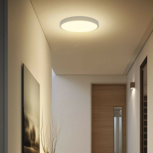 V-TAC 24W Samsung LED plafonjera s mirkovalnim senzorom -okrugla -bijeli rub 4000K IP44  76631-24 - Slika 2