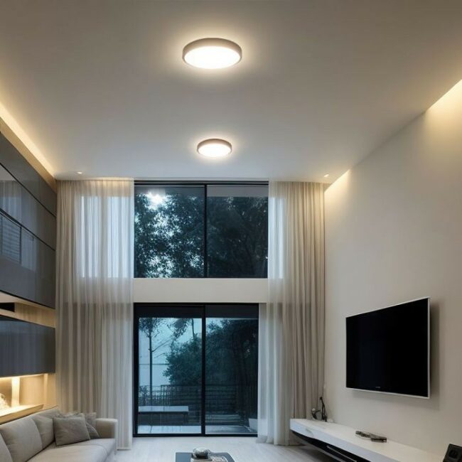 V-TAC 36W Samsung LED plafonjera s mirkovalnim senzorom -okrugla -crni rub 4000K IP44  76711-24 - Slika 2