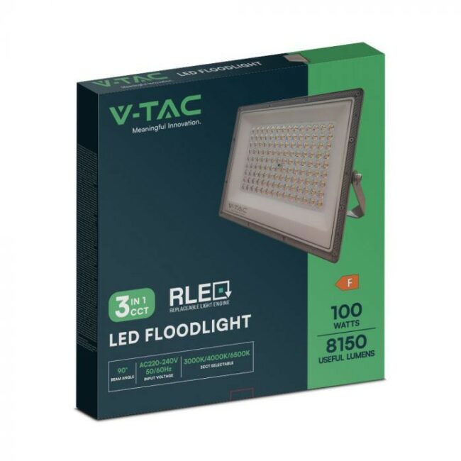 V-TAC 30W LED reflektor CCT, 3u1 (3000K/4000K/6500K), IP65, sivi 23613 - Slika 5