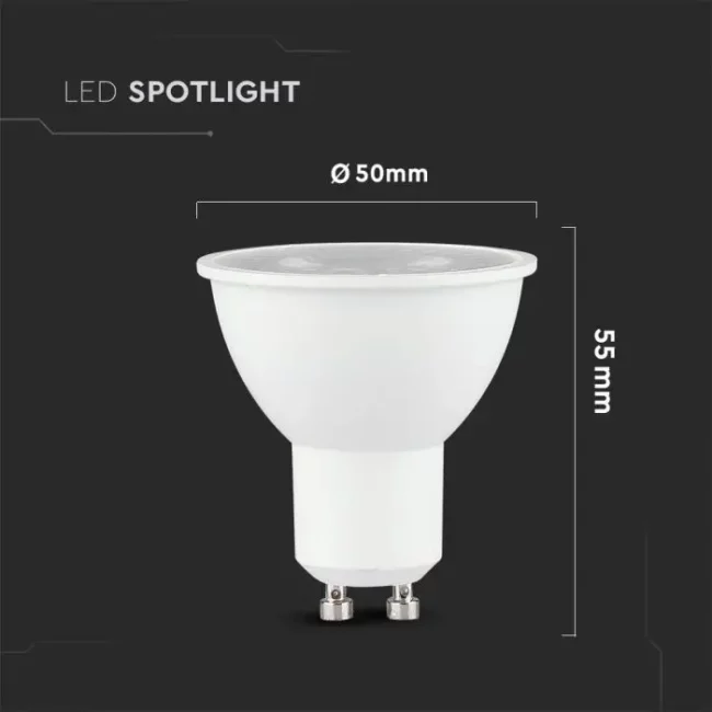 V-TAC 7.5W GU10 LED spot žarulja Samsung čip 4000K 38'D 21876 - Slika 4