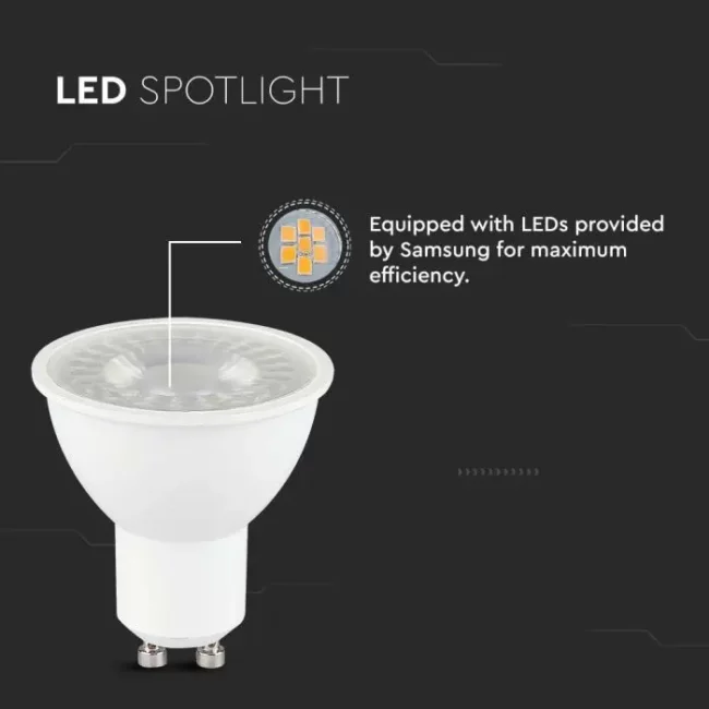 V-TAC 7.5W GU10 LED spot žarulja Samsung čip 4000K 38'D 21876 - Slika 5