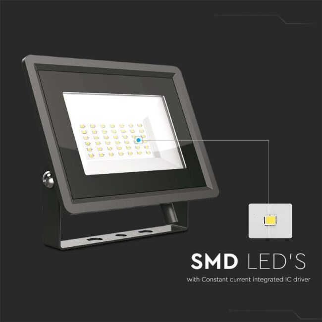 V-TAC 50W LED reflektor SMD 6400K, IP65, crni 6751 - Slika 3