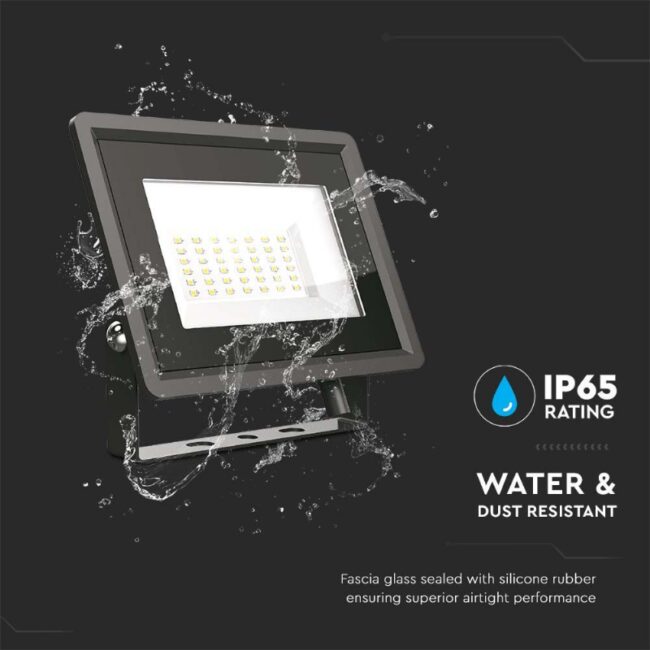 V-TAC 50W LED reflektor SMD 6400K, IP65, crni 6751 - Slika 2