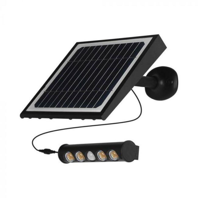 V-TAC 8W LED solarna zidna lampa sa senzorom 3000K crno kućište 6844 - Slika 3