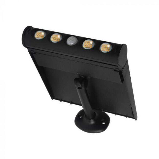 V-TAC 8W LED solarna zidna lampa sa senzorom 3000K crno kućište 6844 - Slika 2