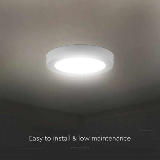 V-TAC 6W LED nadgradni panel - okrugli 121.2x30.6 mm 6500K 7872 - Slika 2