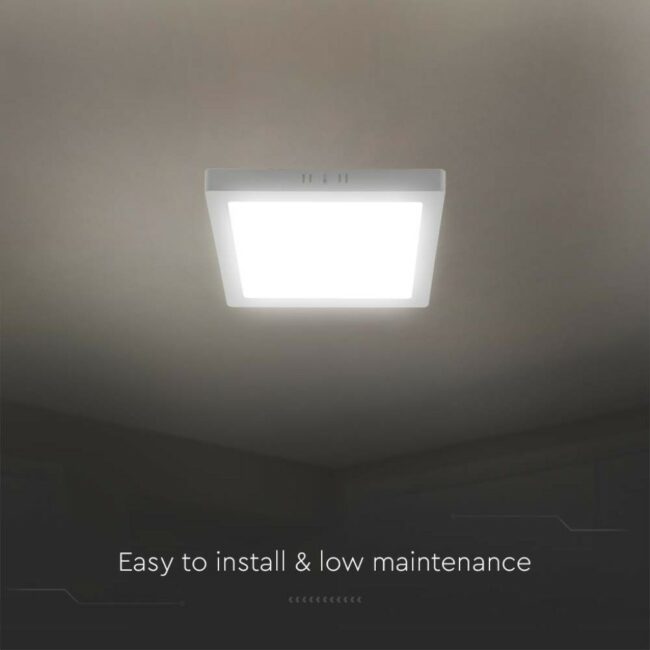 V-TAC 6W LED Backlit nadgradni četvrtasti panel 3000K 10492 - Slika 2