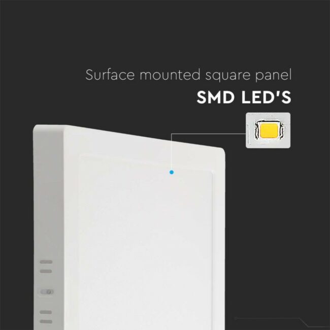 V-TAC 6W LED Backlit nadgradni četvrtasti panel 4000K 10493 - Slika 2