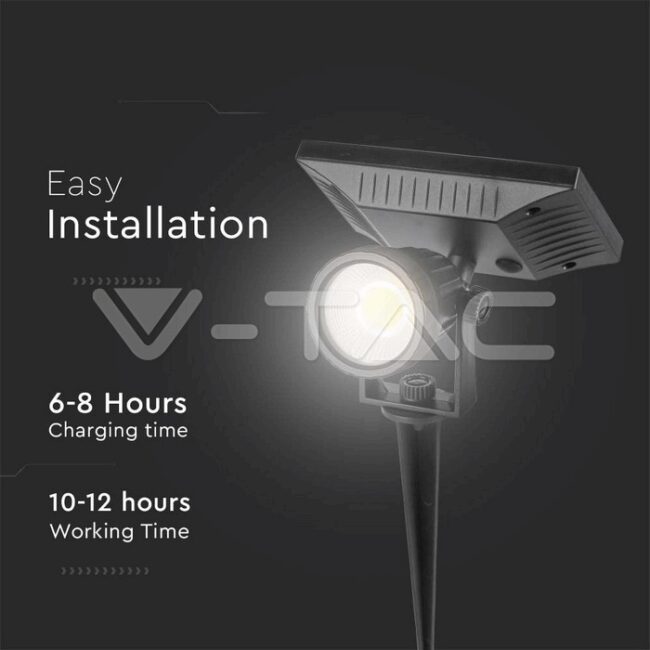 V-TAC 2W LED solarno svjetlo sa šiljkom 3000K IP65 6660 - Slika 4