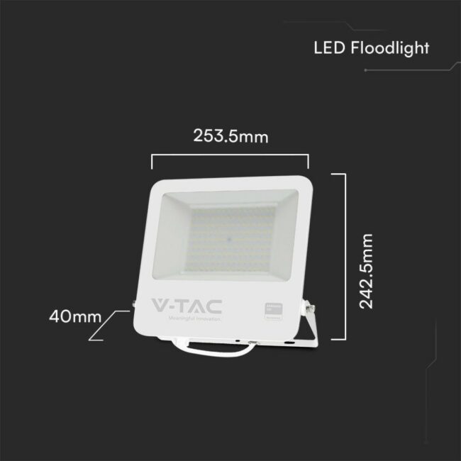 V-TAC 100W LED reflektor SMD SAMSUNG ČIP bijelo kućište 4000K - 5 godina garancije 23442 - Slika 3