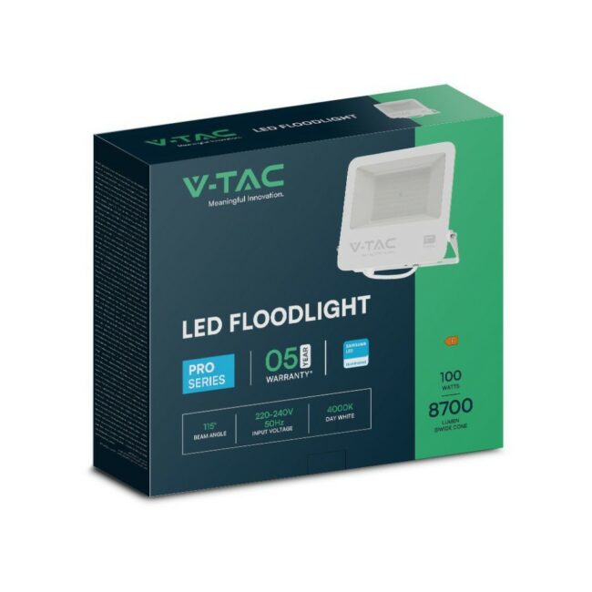 V-TAC 100W LED reflektor SMD SAMSUNG ČIP bijelo kućište 4000K - 5 godina garancije 23442 - Slika 4