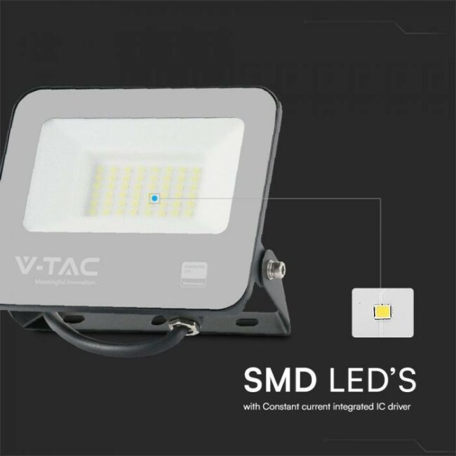 V-TAC 50W LED reflektor SMD SAMSUNG ČIP crno kućište 6500K - IP65 -5 GODINA GARANCIJE 23600 - Slika 4
