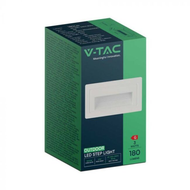 V-TAC 3W LED svjetlo za stepenice 3000K bijelo - IP65 10378 - Slika 5