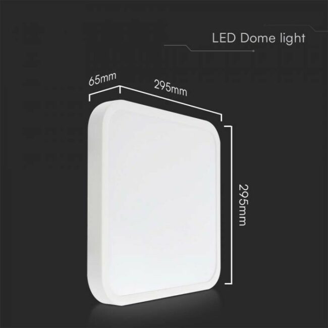 V-TAC 24W Samsung LED plafonjera s bijelim rubom četvrtasta 4000K IP44  76281-24 - Slika 3