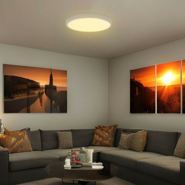 V-TAC 36W Samsung LED plafonjera s mirkovalnim senzorom -okrugla -bijeli rub 4000K IP44  76651-24 - Slika 2