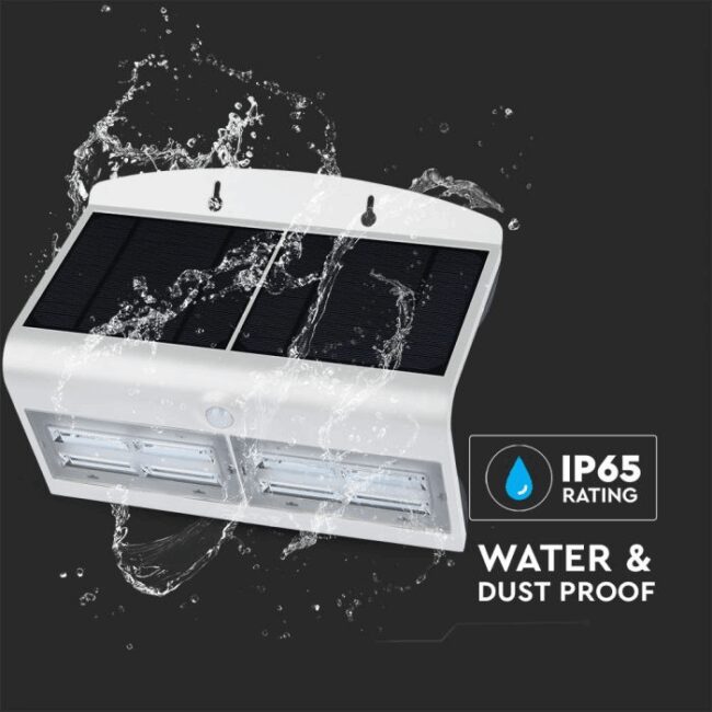 V-TAC 7W LED solarna zidna lampa sa senzorom 4000K Bijelo+crno kućište 8278 - Slika 5