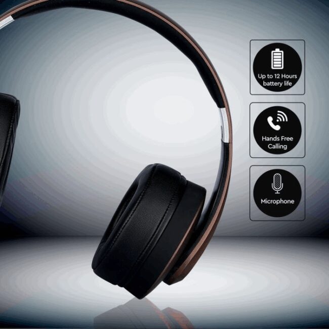 V-TAC Bluetooth-wireless slušalice, smeđe 500mAh 7732 - Slika 2