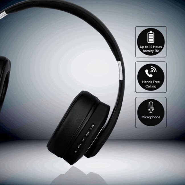 V-TAC Bluetooth wireless slušalice crne 500 mAh 7730 - Slika 5